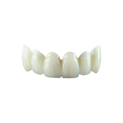 Coroa natural do dente da zircônia da cor menos os molares transparentes nenhumas linhas pretas nas bordas
