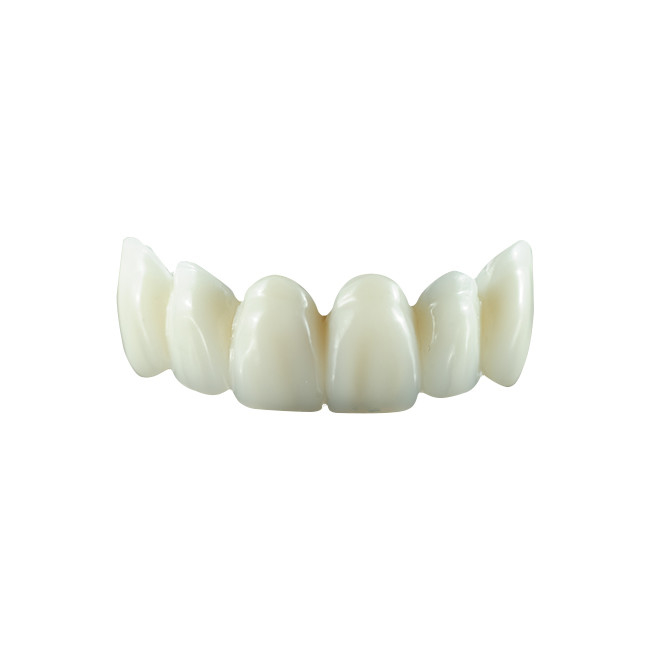 Coroa natural do dente da zircônia da cor menos os molares transparentes nenhumas linhas pretas nas bordas
